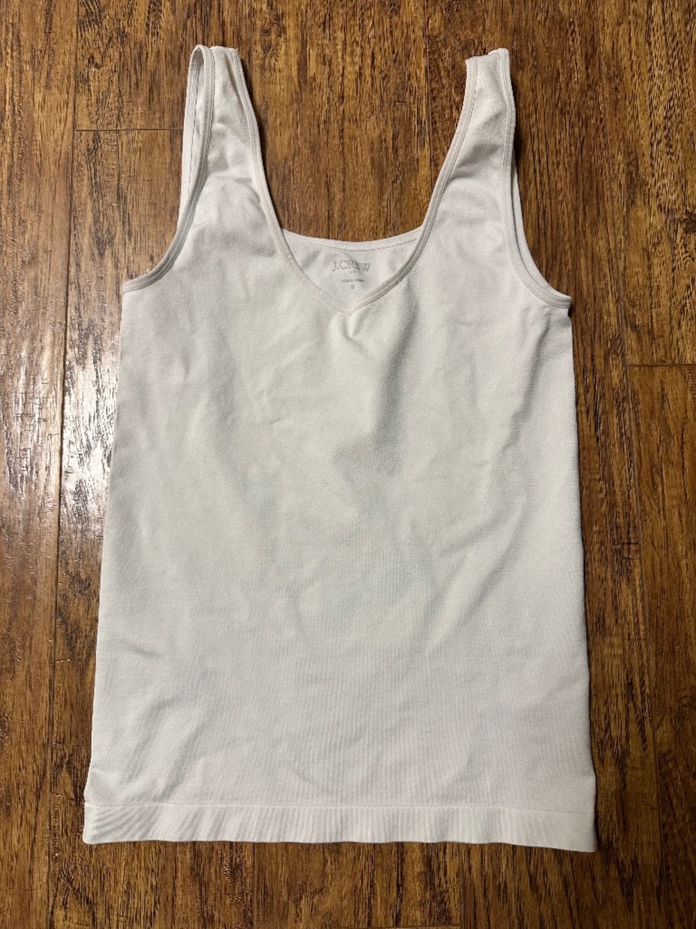 J. Crew Women's Fitted V-Neck Tank Top White Size Small